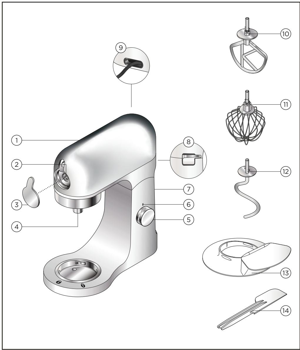 KENWOOD KMX751ARD - K-metla, , slehaci metla, stiraci metla a metla pro vmichavani - 3