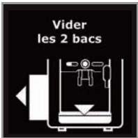KRUPS EA8220FR - VIDANGE DU COLLECTEUR DE MARC DE CAFÉ, DU TIROIR À CAFÉ ET DU BAC RÉCOLTE-GOUTTES - 1