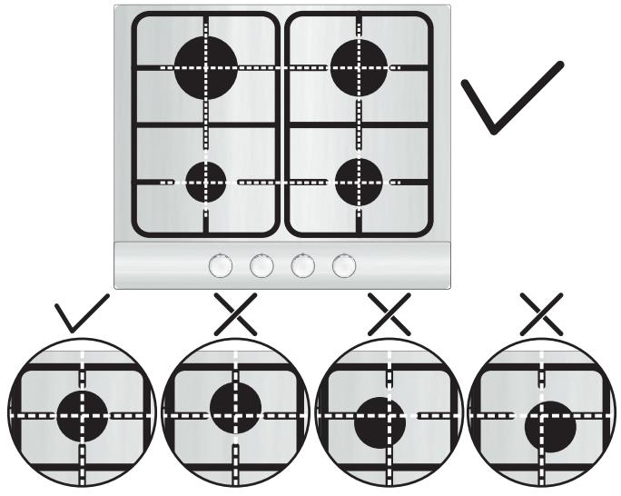 CANDY CUISSONGAZCHW640LXB - UTILISATION DE LA TABLE - 1