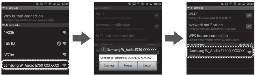 SAMSUNG DA-E750/ZF - Connexion du lecteur audio sans fil avec station d'accueil via une connexion JBC (JukeBox Connect) - 1