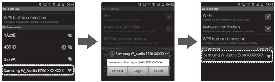 SAMSUNG DA-E750/ZF - Connexion du lecteur audio sans fil avec station d'accueil à l'aide d'un WPS PIN - 1