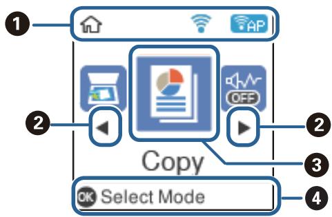 EPSON ET-2720 - Guide de l'écran d'accueil - 1