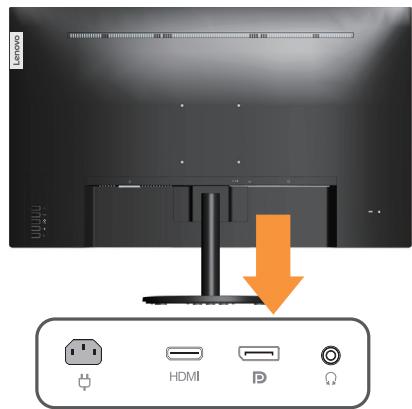 LENOVO ECRAND352QC-20 - Connexion et mise en marche de votre moniteur - 2
