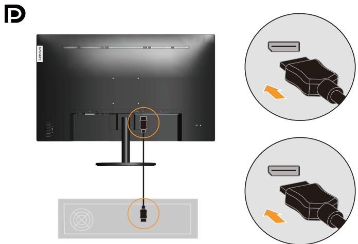 LENOVO ECRAND352QC-20 - Connexion et mise en marche de votre moniteur - 4