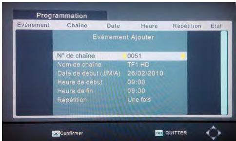 SCHNEIDER SC130TNT - Effectuer un ou plusieurs enregistrements planifiés - 2