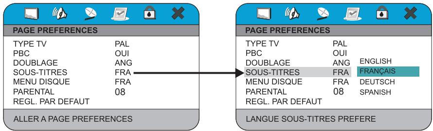 PEEKTON PK 9110 - Menu réglages préférences (suite) - 3