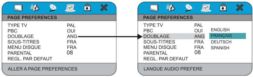PEEKTON PK 9110 - Menu réglages préférences (suite) - 2