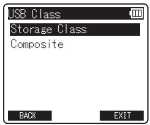 OLYMPUS LS-14 - Quand [USB Class] est sélectionné : - 1