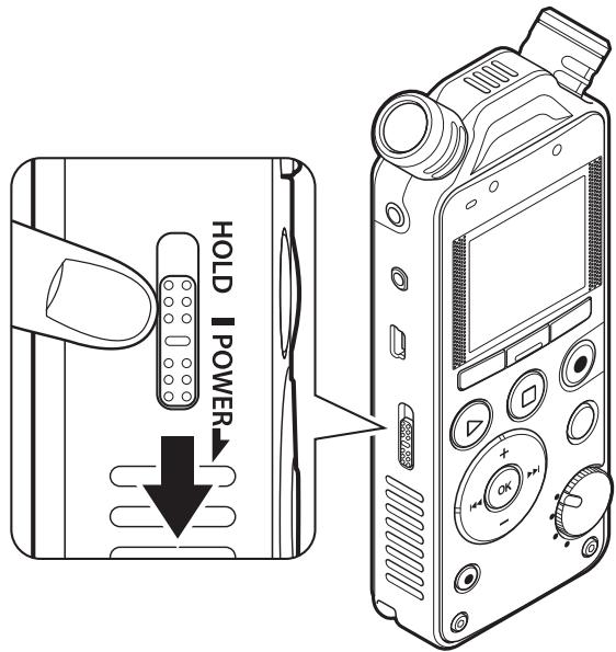 OLYMPUS LS-14 - Allumer l'alimentation - 1