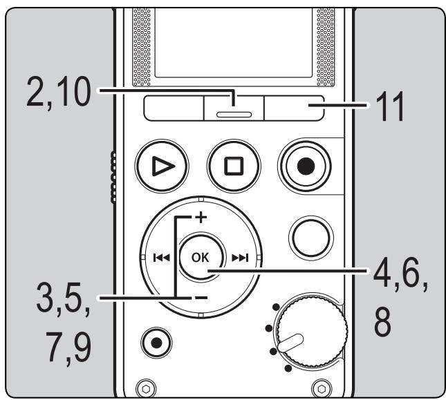 OLYMPUS LS-14 - Déplacement/copie d'un fichier [Move/Copy] - 1