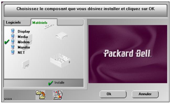 PACKARD BELL NC - Restauration de la configuration matérielle - 1