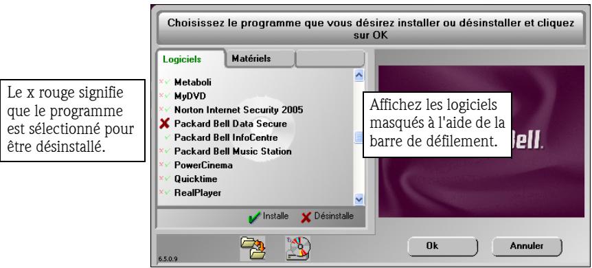 PACKARD BELL NC - Déinstallation et réinstallation des logiciels - 2