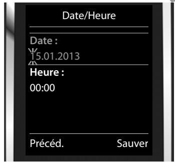 GIGASET C530A DUO NOIR - Réglage de la date et de l'heure - 4