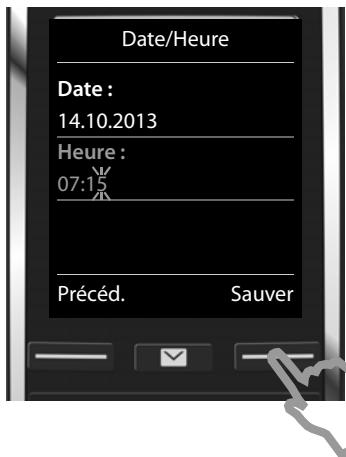 GIGASET C530A DUO NOIR - Réglage de la date et de l'heure - 14