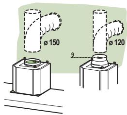 FABER Ke)aKeSTILUX 900 INOX N - SORTIE air version aspirante - 1