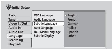 PIONEER DVR5100H - Langue de sous-titre - 1