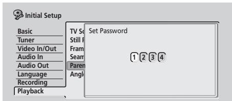 PIONEER DVR5100H - Verrou parental : insérer le mot de passe - 2