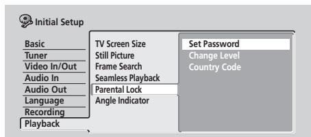 PIONEER DVR5100H - Verrou parental : insérer le mot de passe - 1