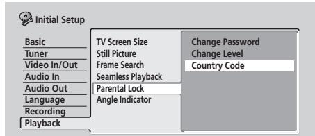 PIONEER DVR5100H - Verrou parental : code du pays - 1