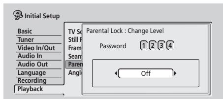 PIONEER DVR5100H - Verrou parental : changer de niveau - 3