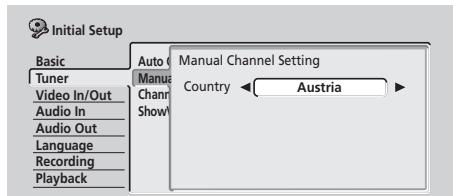 PIONEER DVR5100H - Sélectionnez 'manual CH setting' (réglage CH manuel), puis 'next screen' (écran suivant). - 2