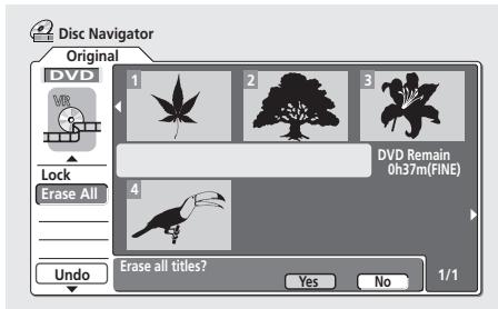 PIONEER DVR5100H - Effacer tout (erase all) - 1