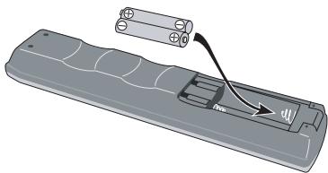 PIONEER DVR5100H - Insertion des piles dans la télécommande - 2