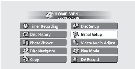 PIONEER DVR5100H - Comment utiliser le menu d'installation initiale - 1