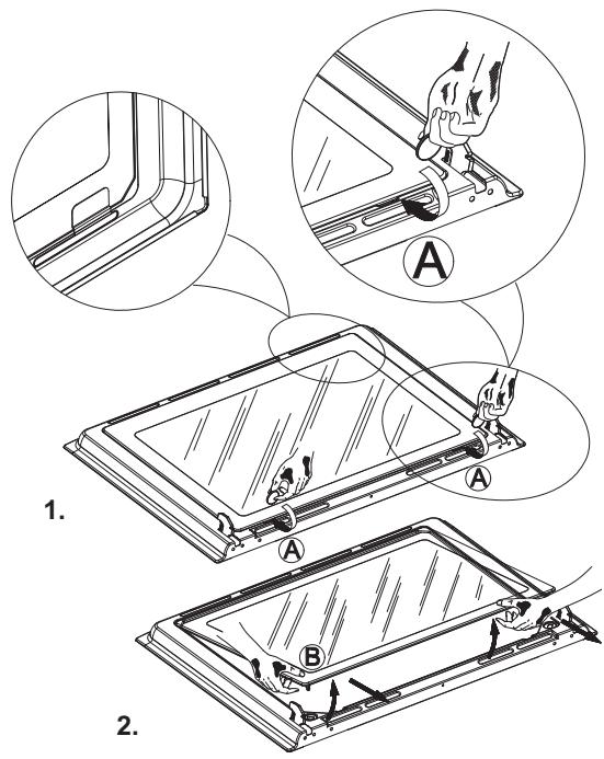 AIRLUX AFD40WH - RETRAIT DU PANNEAU EN VERRE INTERNE DE LA PORTE - 1