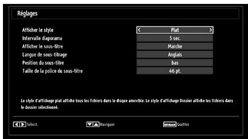 BRANDT B 3213 HD - Réglages du navigateur média - 1