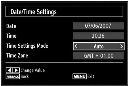 BRANDT B 3213 HD - Configuring Date/Time Settings - 1