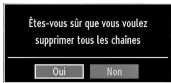 BRANDT B 3213 HD - Effacer la liste des chaînes (*) - 1