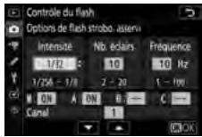 NIKON Z5 - : Régler les options de flash stroboscopique asservi. - 1