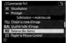 NIKON Z5 - Mettez en surbrillance la rubrique de votre choix et appuyez sur 0 - 1