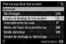 NIKON Z5 - - Choisissez dans quelle mesure la distance de mise au point change à chaque prise de vue. - 1