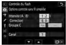 NIKON Z5 - : Réglez les paramètres du contrôle sans fil simplifié. - 1