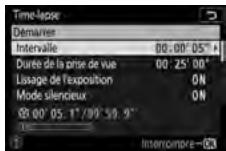 NIKON Z5 - Paramétrez les réglages de la vente time-lapse. - 1