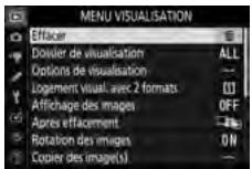 NIKON Z5 - Placez le curseur dans le menu sélectionné. - 2