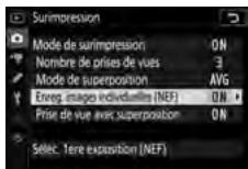 NIKON Z5 - Choisissez un réglage pour [enreg. images individuelles (NEF)] - 1