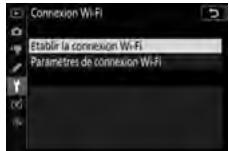 NIKON Z5 - Établir la connexion wi-fi et appuyez sur ©. - 1