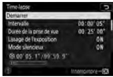 NIKON Z5 - Mettez en surbrillance [time-lapse] dans le menu prise de vue photo. - 2