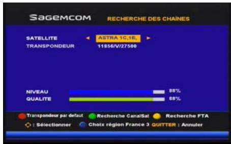 SAGEMCOM DS77 - Recherche des chaînes et radios gratuites - 1