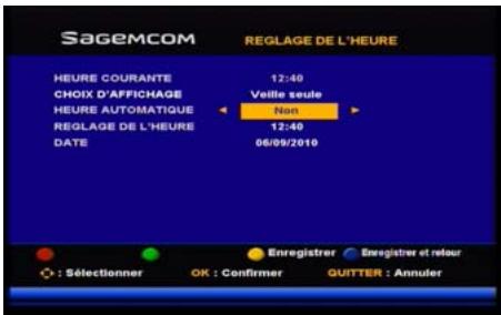 SAGEMCOM DS77 - Réglage de l'heure - 1