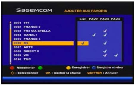 SAGEMCOM DS77 - Créer et gérer les listes de chaînes favorites - 1