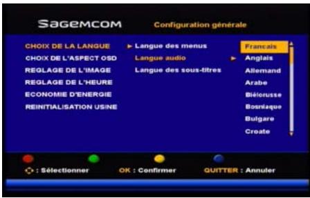 SAGEMCOM DS77 - Choix de la langue - 1