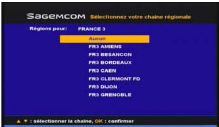 SAGEMCOM DS77 - Choix du service régional - 1