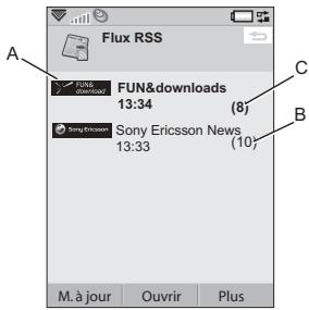 SONY W950i - Lecture de nouveaux éléments - 1
