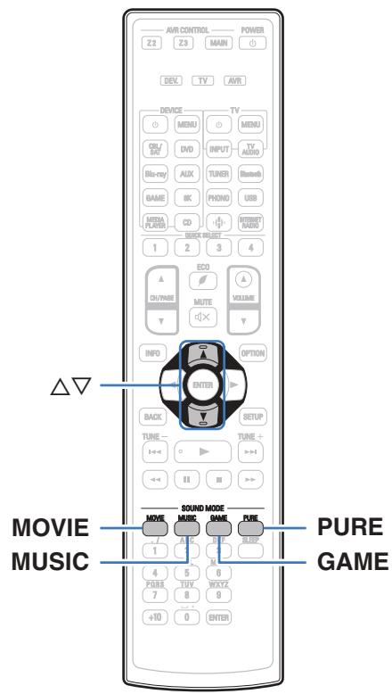 DENON AVC-X4700H - Sélection d'un mode d'écoute - 1