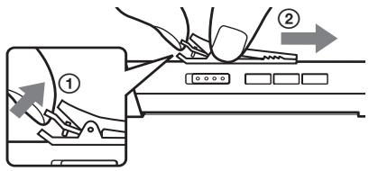 SONY D-NE700 - Utilización del clip del mando a distancia - 1
