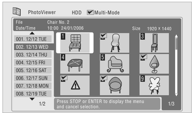 PIONEER DVR 645 H - Pour ajouter un fichier/dossier à la liste, Sélectionnez-le, etCHOisissez ensuite l'item 'Select' dans le menu. - 1